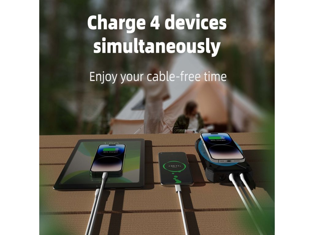 Outdoorová powerbanka Viking SKADI II/ Output: 1xUSB-C, 2xUSB-A/ Wireless charge 15W max/ 20000mAh7 