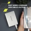 Canyon OnPower 511, Powerbank, 10.000 mAh, 20W USB-C, MagSafe 15W Bezdrôtové nabíjanie, displej, čierna2 