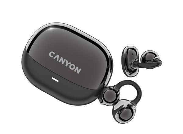 Canyon TWS-14, True Wireless BT slúchadlá za ucho (open-ear-clip), USB-C nabíjanie, nabíjacie puzdro, čierne16 