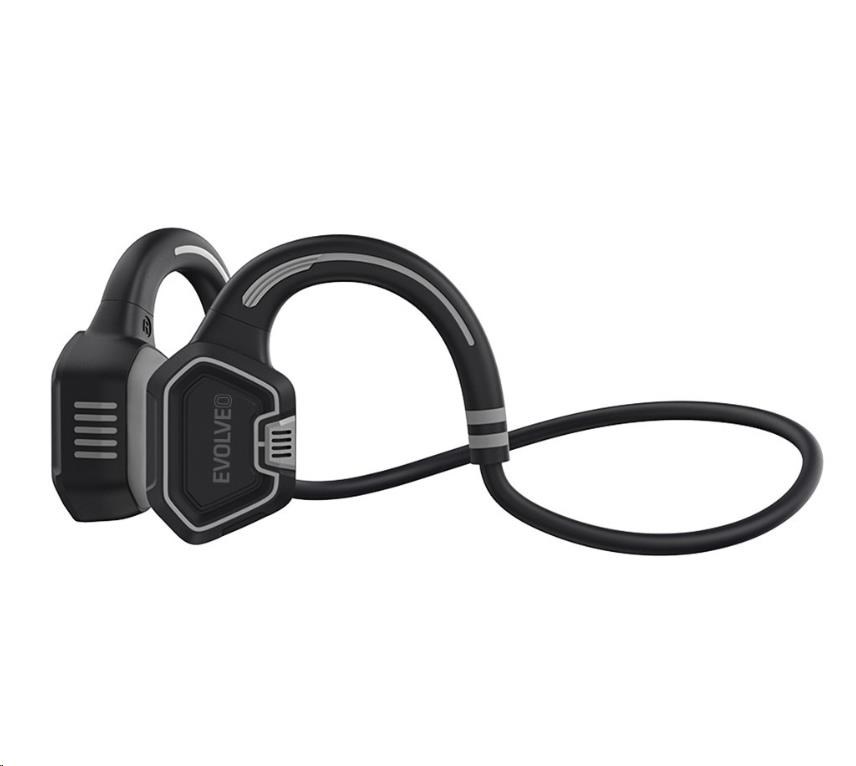EVOLVEO bezdrátová sluchátka BoneSwim MP3 16GB,  na lícní kosti,  šedá3 