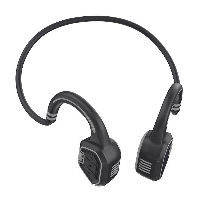EVOLVEO bezdrátová sluchátka BoneSwim MP3 16GB,  na lícní kosti,  šedá0 