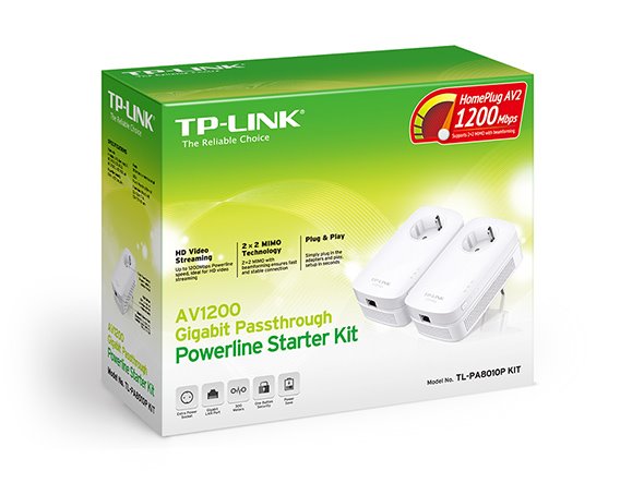 AV1300 Gigabit Passthrough Powerline Starter Kit KIT: 2× TL-PA8010P SPEED: 1300 Mbps Powerline SPEC: Qualcomm CPU, 1× Gi5 