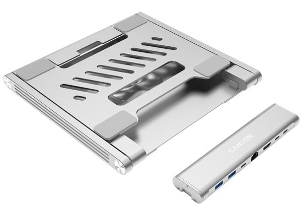 Canyon OnStand 2, Stojan na notebook s odnímateľným magnetickým hubom 6v11 
