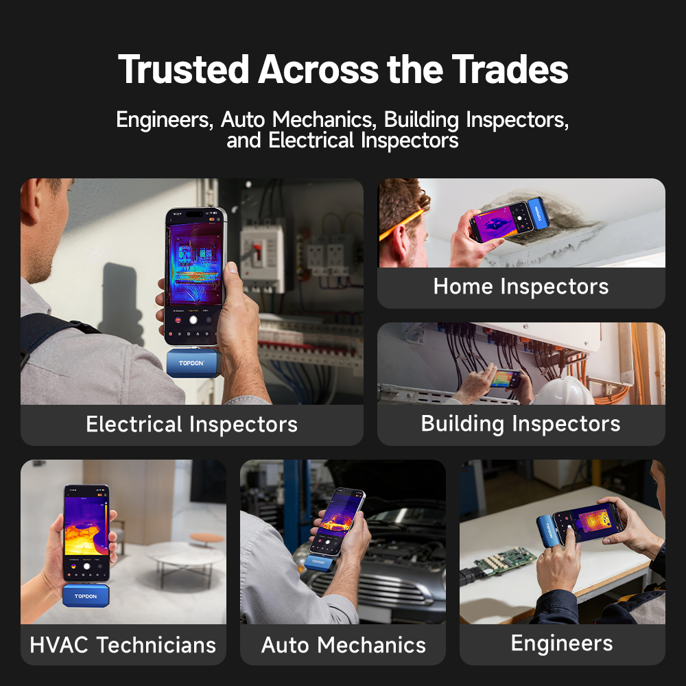 TOPDON termálna infrakamera TC001 Max/ AI asistent/ 512x384/ iOS/ Android/ Windows/ 1, 5MP/ USB-C7 