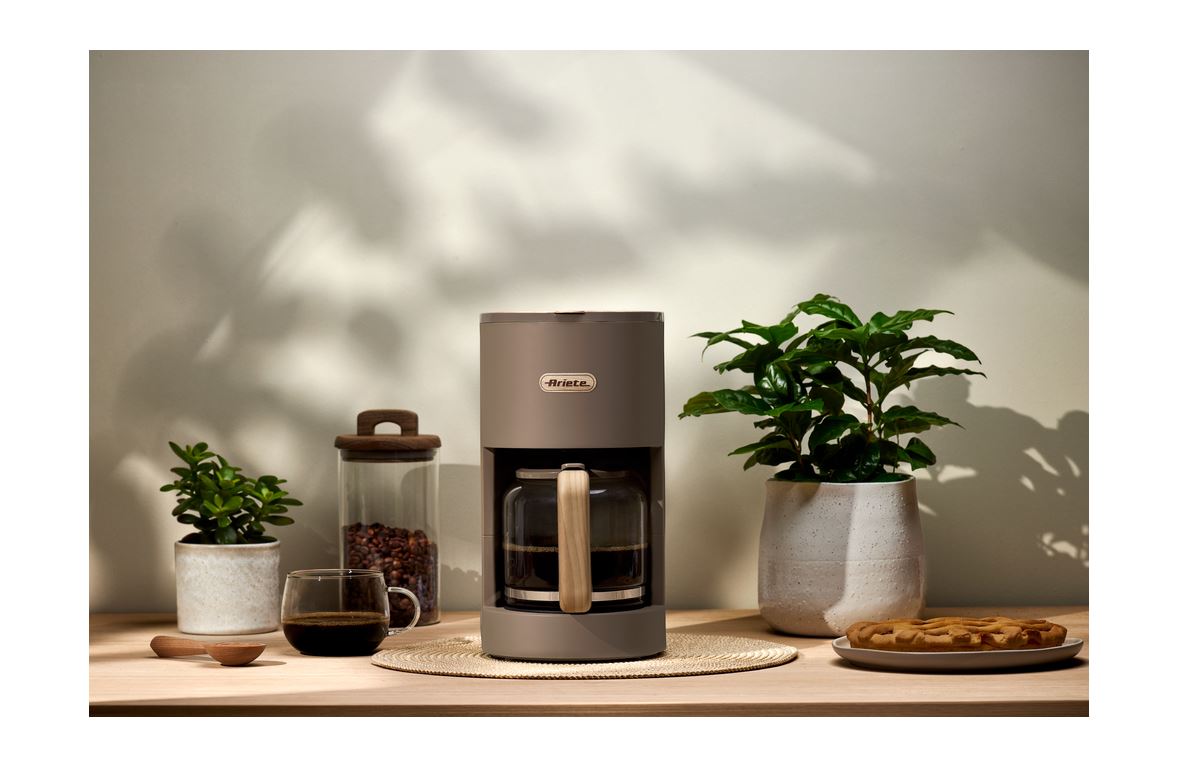 Ariete Breakfast Wood Drip Coffee Machine 1394/07, hnedošedý