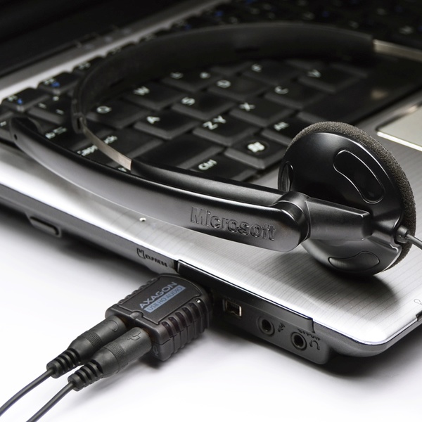 AXAGON ADA-17, USB 2.0 - externá zvuková karta HQ MINI, 96kHz/ 24-bit stereo, vstup USB-A6 