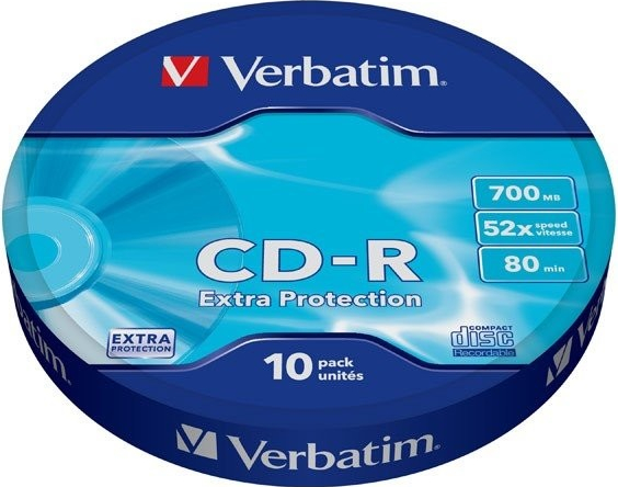 VERBATIM CD-R Verbatim DL 700MB 52x Extra protection 10-spindl RETAIL0 