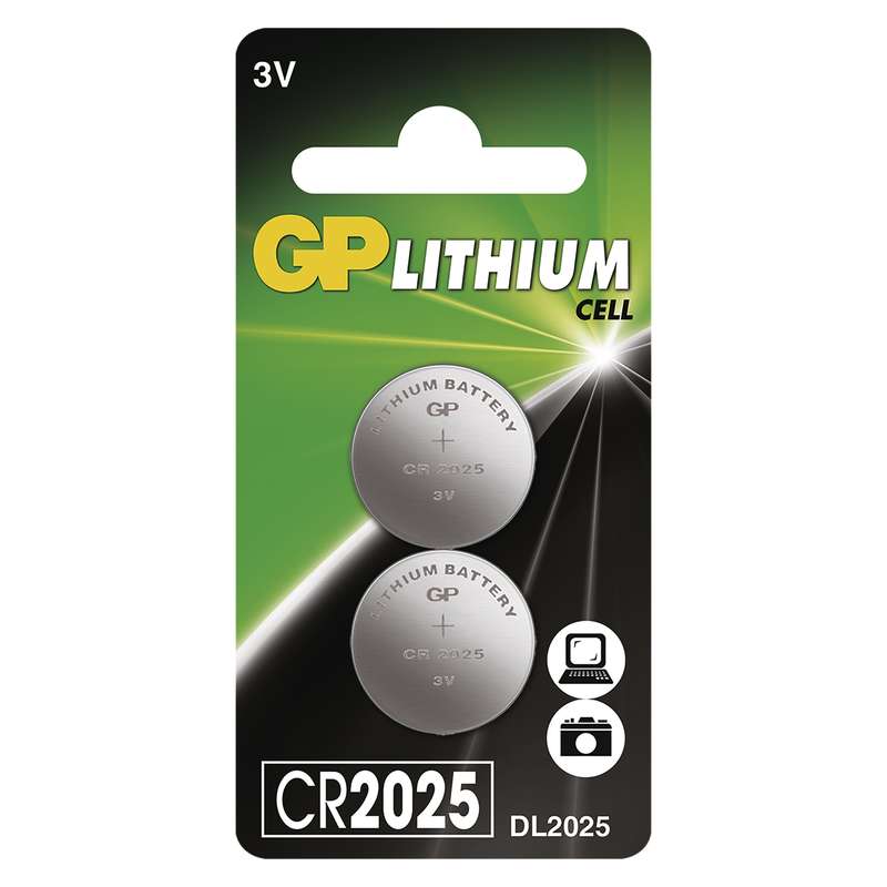GP CR2025 Lítiová gombíková batéria (2ks)0 