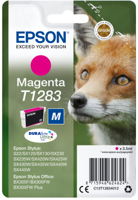 Epson Singlepack Magenta T1283 DURABrite Ultra Ink0 