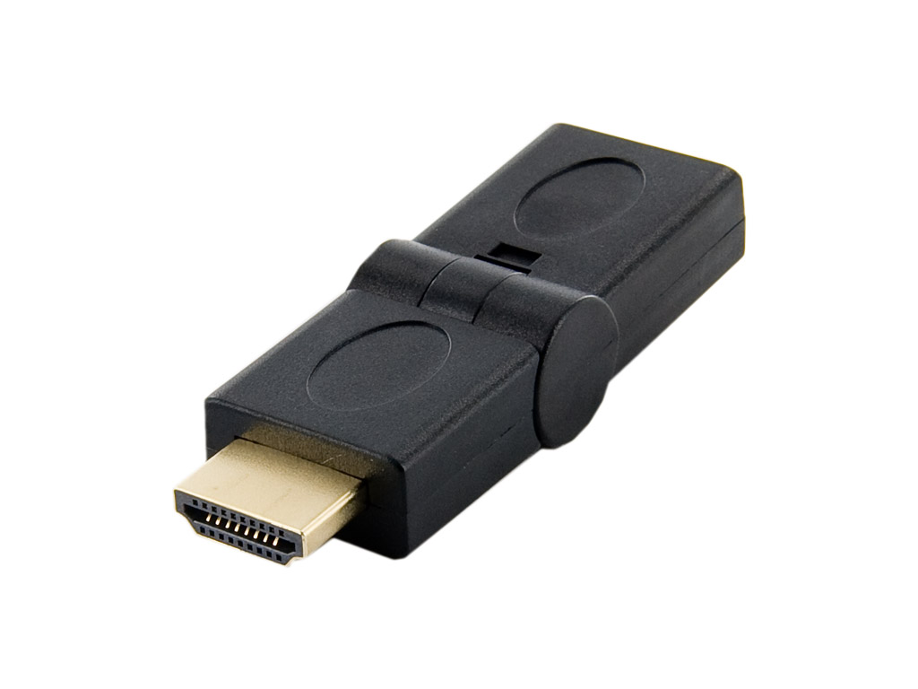 4World Adaptér HDMI M - HDMI F Zalomený Black0 