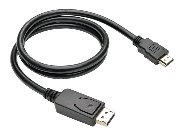 Kabel C-TECH DisplayPort/ HDMI, 2m, černý0 