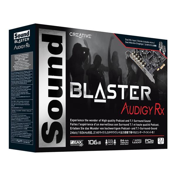 Creative Sound Blaster AUDIGY RX, 7.1 zvuková karta, PCIe interná3 