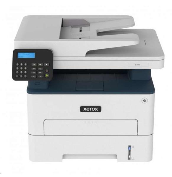 Xerox B225V_DNI B&W laser. MFZ, A4, USB/Ethernet, 512 MB, DUPLEX, ADF, 34 str./min., NET, Wifi, Apple AirPrint, Google