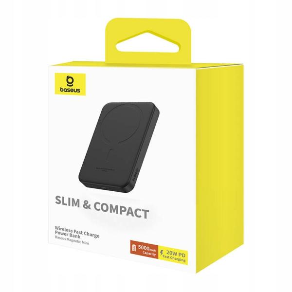 Baseus power banka Mini s bezdrôtovým nabíjaním 5000 mAh 20W USB-C čierna6