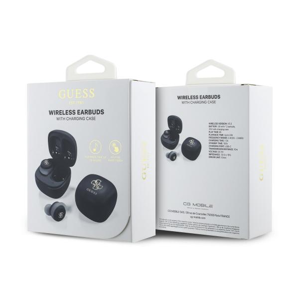 Sluchadla Guess Mini TWS 4G bezdrôtové Kožené čierne3