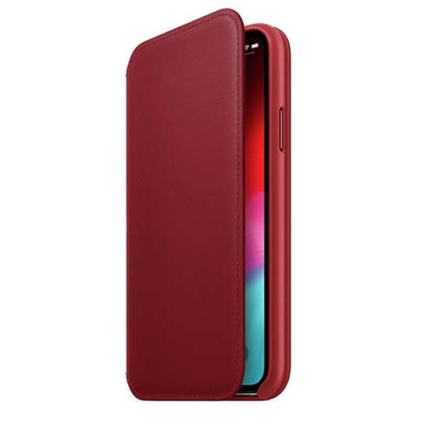 Puzdro iPhone XS Leather Folio RED2