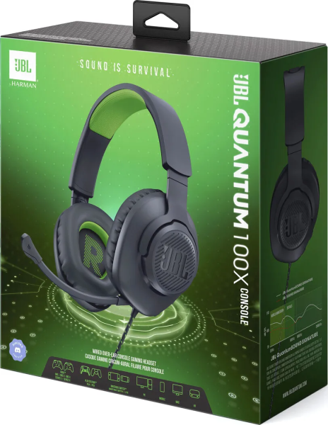 Slúchadlá JBL Quantum 100X BlackGreen7