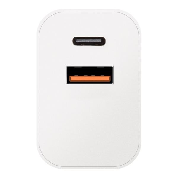 OBAL:ME Cestovná Nabíjačka USB-A + USB-C 20W + 2x kábel 1m White1