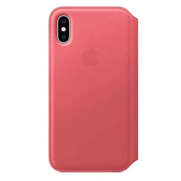 Puzdro iPhone XS Leather Folio Peony Pink