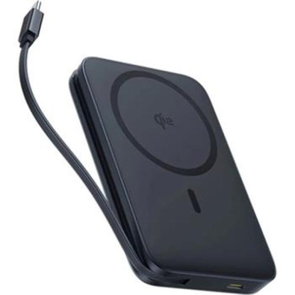 Baseus Powerbanka PicoGo Qi2 10000mAh 27W s káblom USB-C čierna