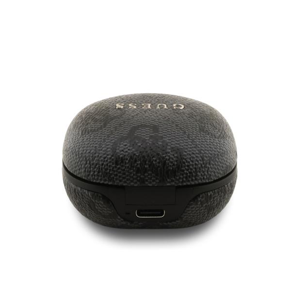 Guess PU 4G Metal Logo ENC TWS Bezdrôtové Slúchadlá čierne3
