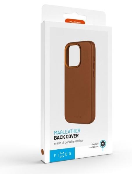 FIXED MagLeather kožený kryt iPhone 16e, hnedý4