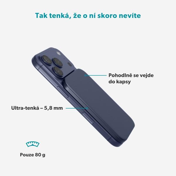 Epico Slim 3000mAh Mag+ powerbanka EM31b - modrá2