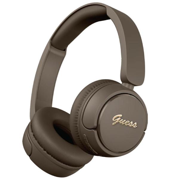 Sluchadla Guess Script Metal Logo Brown