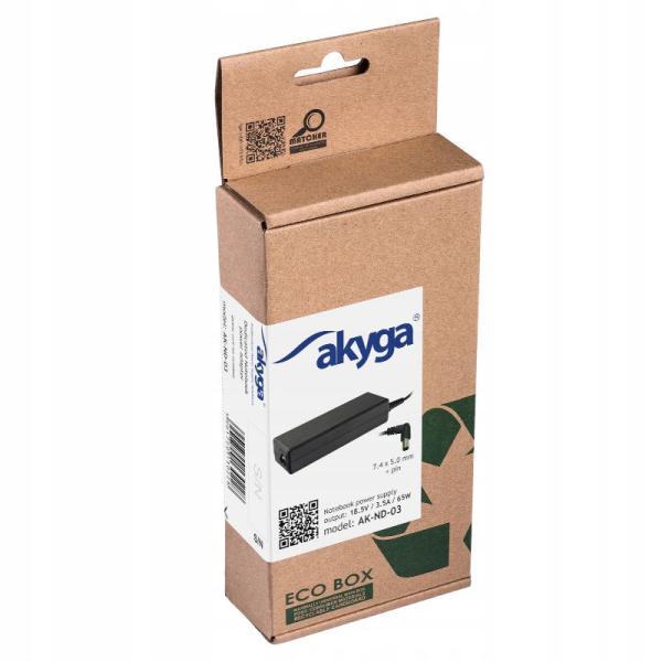 Adaptér Akyga 18.5V / 3.5A 65W 7.4 x 5.0 mm + pin1
