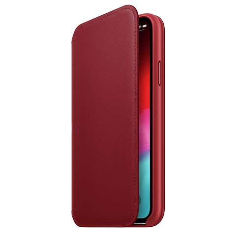 Puzdro iPhone XS Leather Folio RED2 