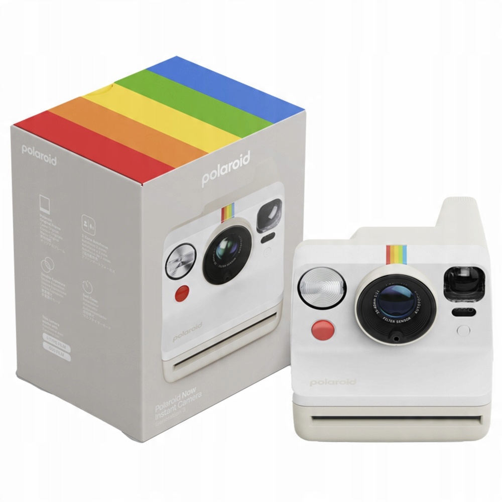 Polaroid Now Gen 3 Pebble White bundle with Color Film (8 photos)5 