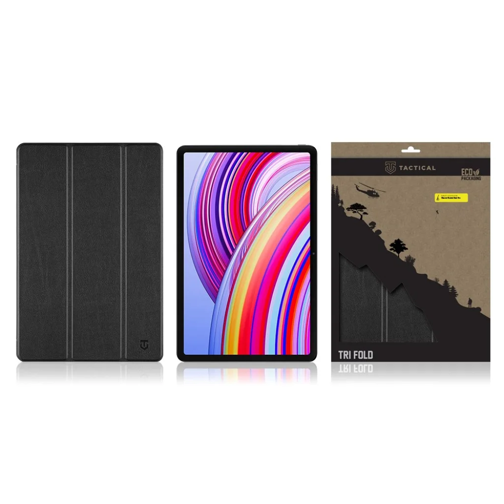Tactical Book Tri Fold Puzdro pre Xiaomi Redmi Pad Pro Black2 