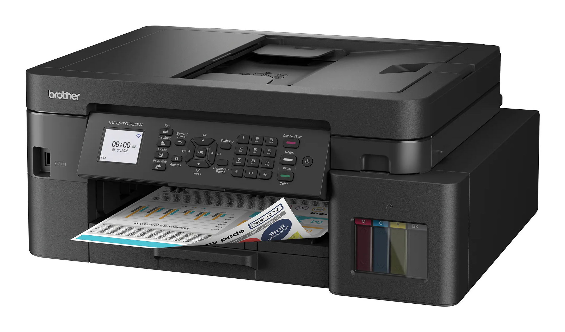 Brother MFC-T930DW, A4 Tank Inkjet MFP, print/scan/copy, 16 obr/min, 1200x6000, USB, WiFi, duplex,ADF, FAX5 