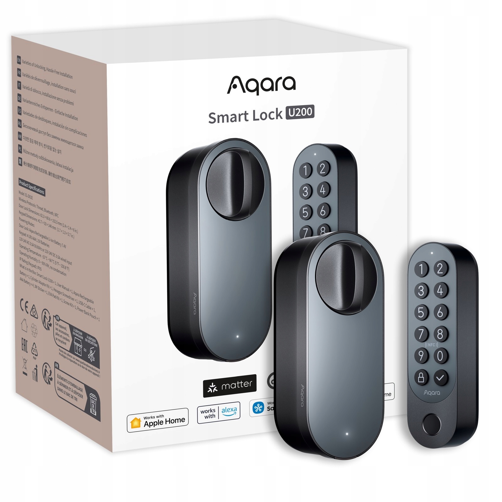 AQARA Smart Lock U200,  Black