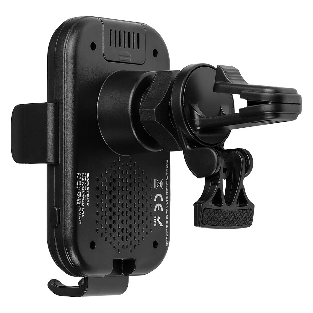 OBAL:ME GravCharger Bezdrôtový Nabíjací Držiak do Autá 15W Black4 