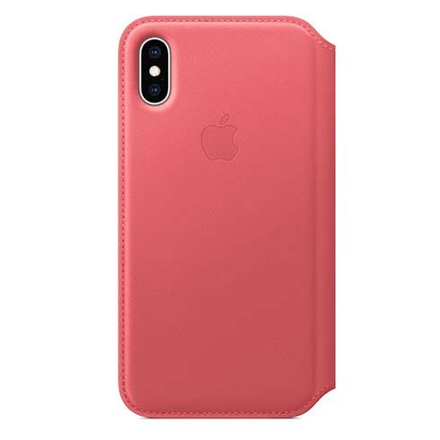 Puzdro iPhone XS Leather Folio Peony Pink0 