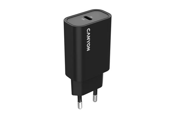 Canyon OnCharge 30CL, univerzálna cestovná nabíjačka do steny 1x USB-C, 30W PD, čierna3 