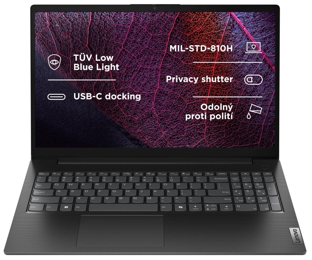 Lenovo V15 G5 IRL, i5-210H, 15.6˝ 1920 x 1080 FHD, UMA, 16GB, SSD 512GB, FDOS, matný, 2y CI0 