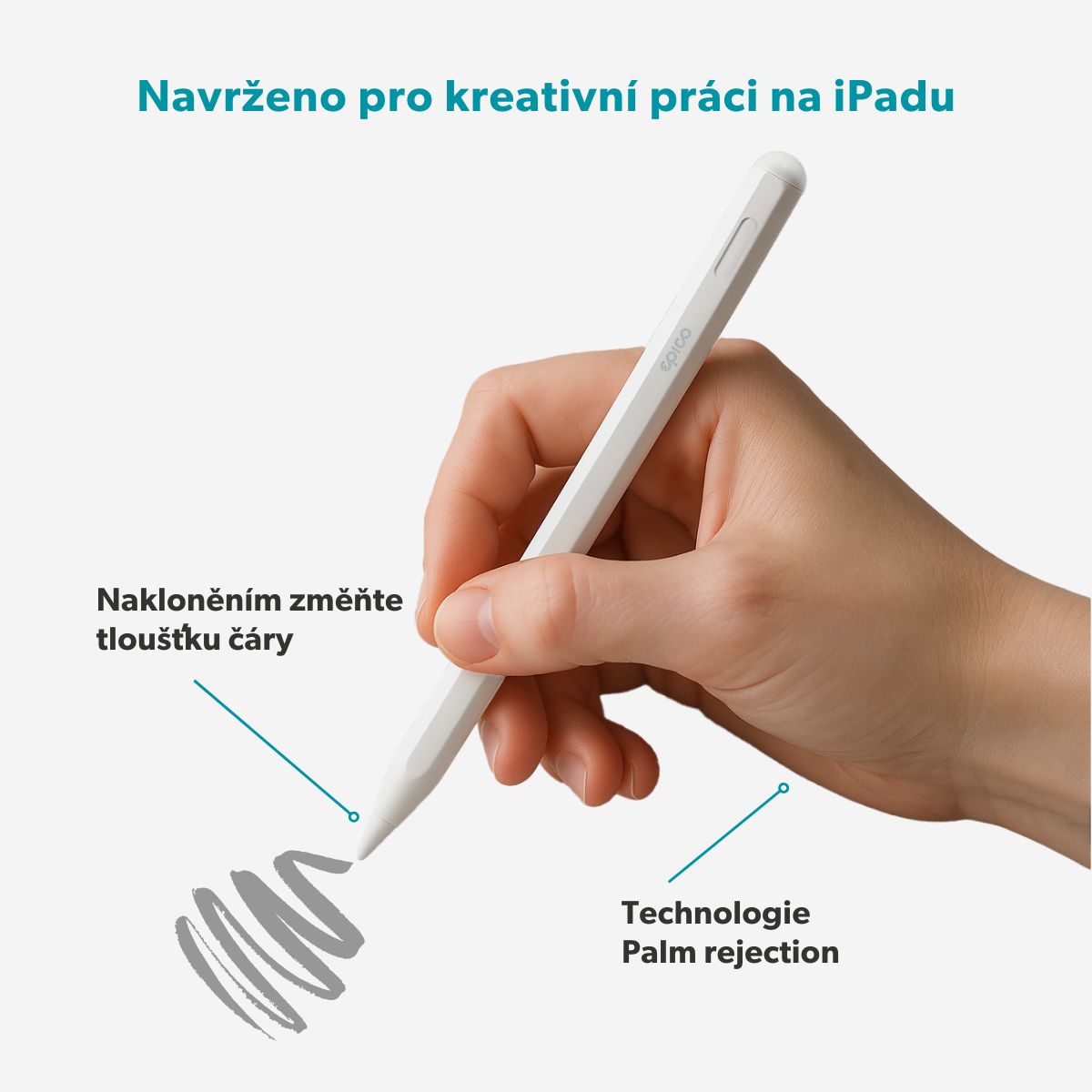 Epico UltraPen stylusové pero ES50 pre iPad - biela2 