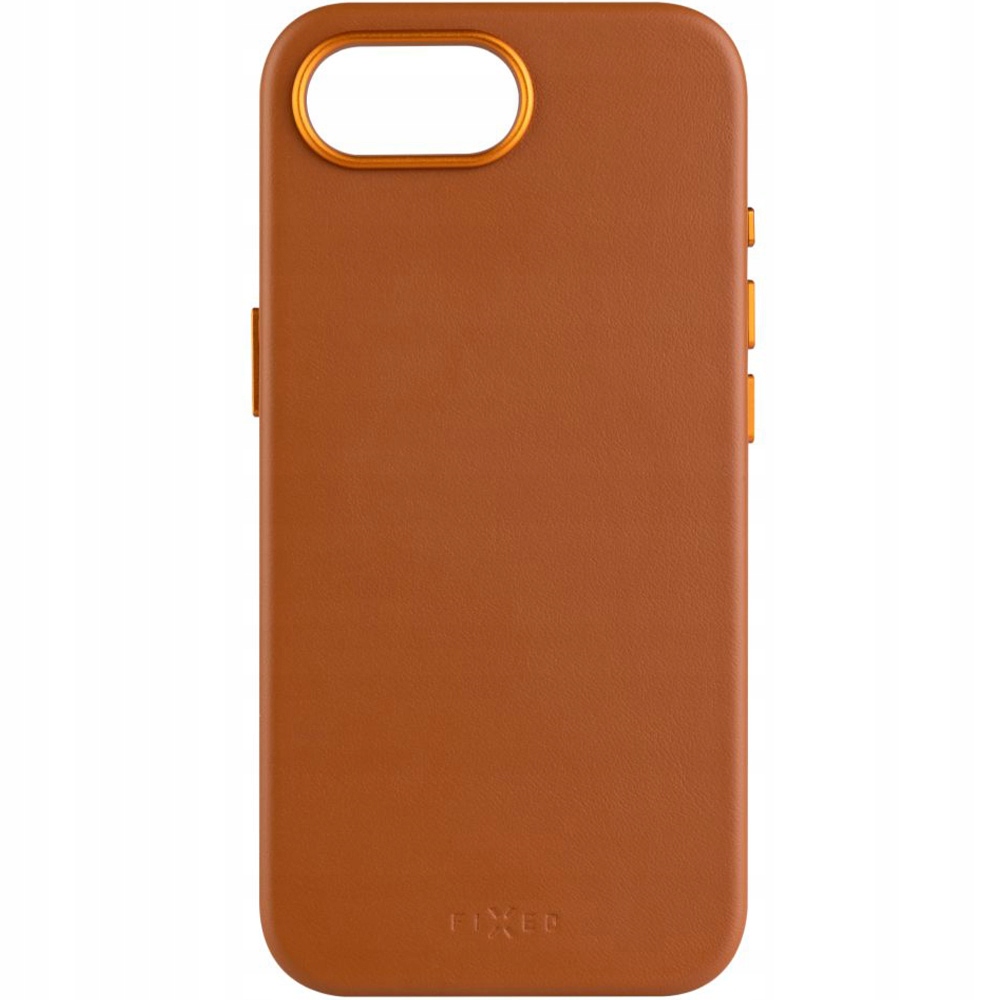 FIXED MagLeather kožený kryt iPhone 16e, hnedý0 