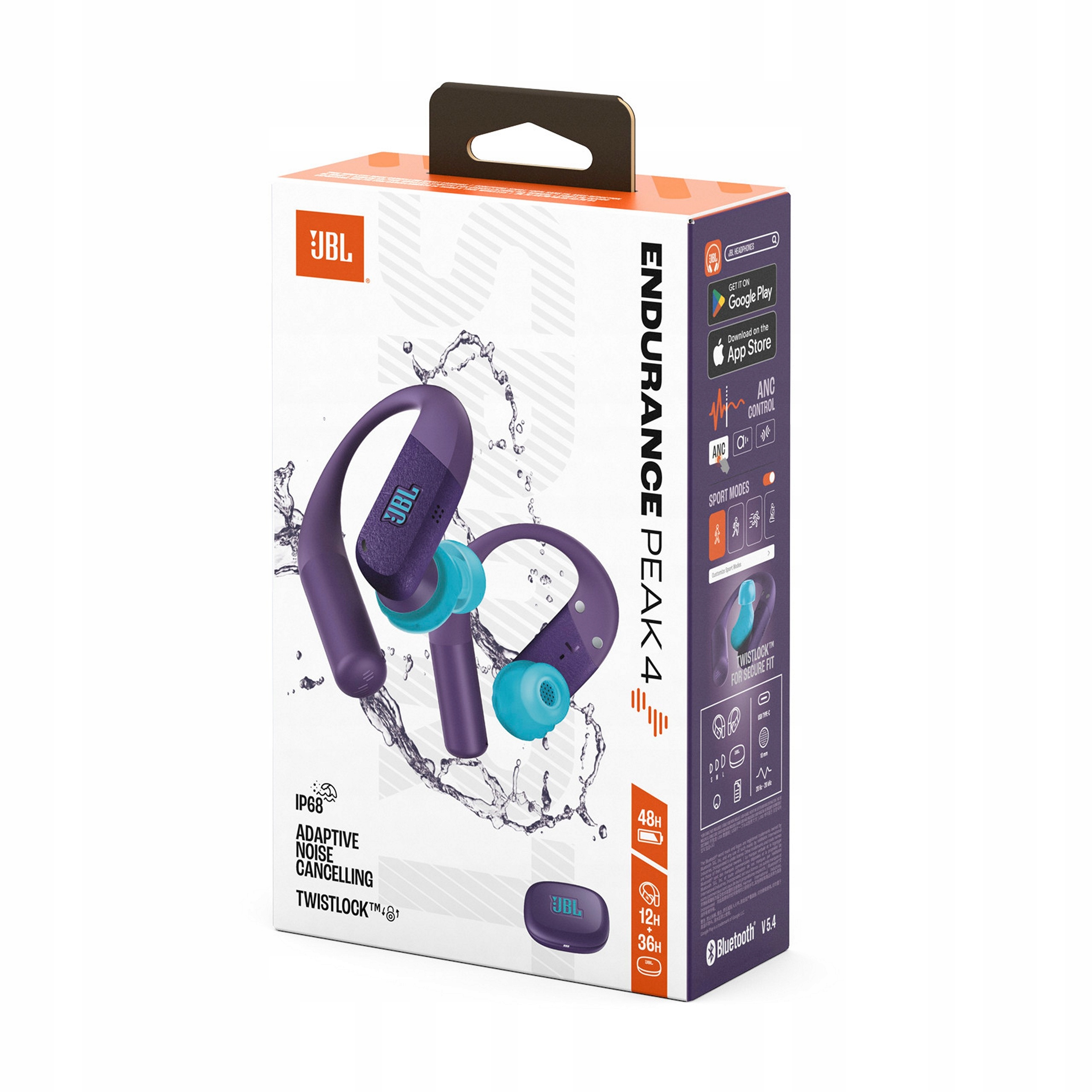 Slúchadlá JBL Endurance Peak 4 Purple2 