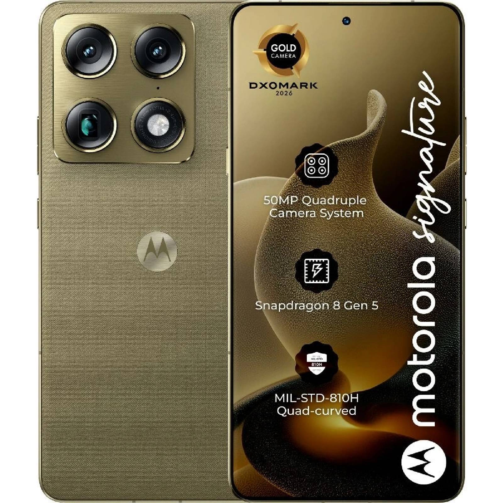 Mobil Motorola Signature 16/512GB Pantone Martini Olive0 
