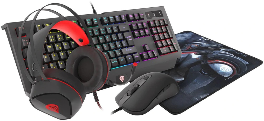 Herný set 4v1 Genesis Cobalt 330 RGB CZ/ SK, RGB podsvietenie0 