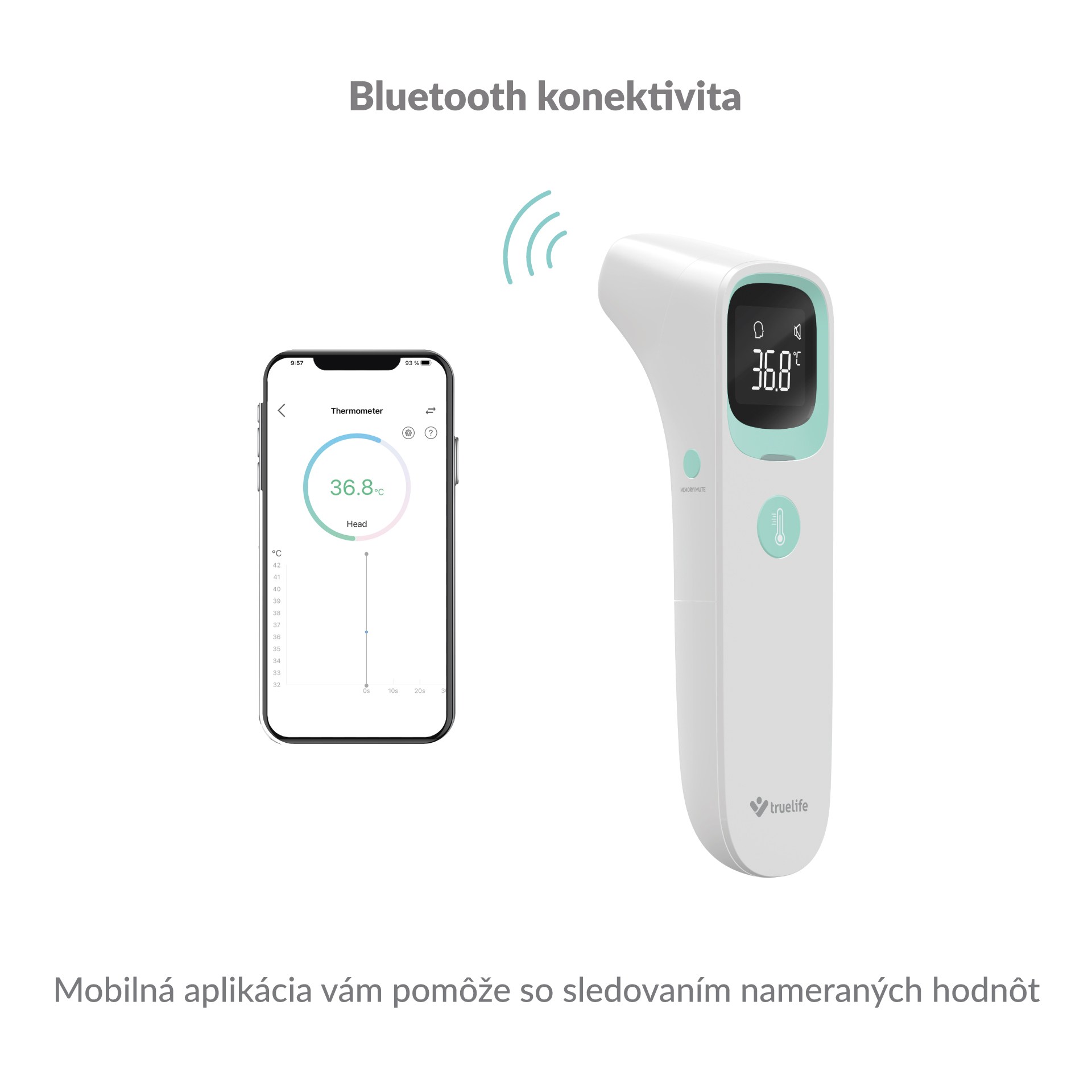 TrueLife Care Q10 BT - bezdotykový zdravotní teploměr1 