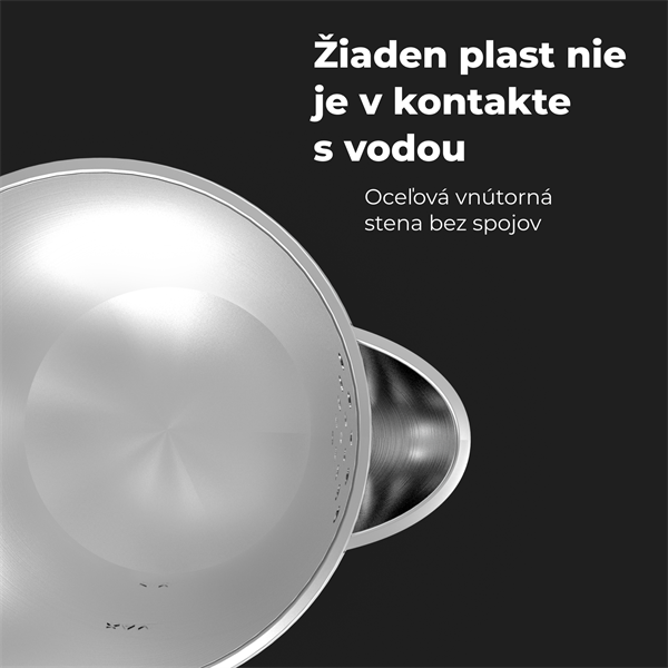 AENO Rychlovarná kanvica EK2 - 1,5l, 2200W, biela, Strix, dvojvrstvá stena, auto vypnutie 