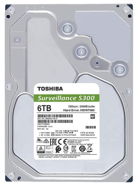 HDD  TOSHIBA Surveillance S300 PRO 3.5", 6TB, 256MB, SATA  6.0 Gbps, 7200rpm 