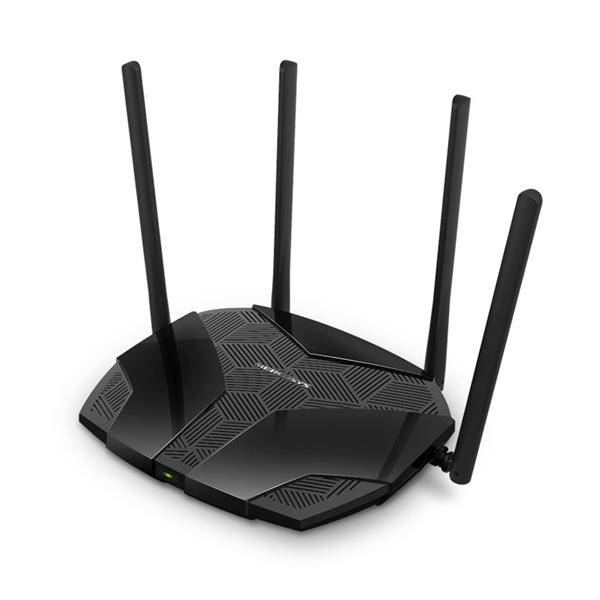 AX1800 Dual-Band Wi-Fi 6 Router SPEED: 574 Mbps at 2.4 GHz + 1201 Mbps at 5 GHz SPEC: 4× Fixed External Antennas, 3× Gig 