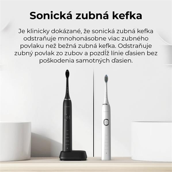 AENO sonická zubná kefka DB5, Biela, 2 hlavice kefky, DUPONT, 40000 rpm, 5 módov 