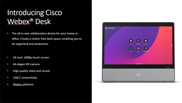 Cisco Desk, First Light (White) 
