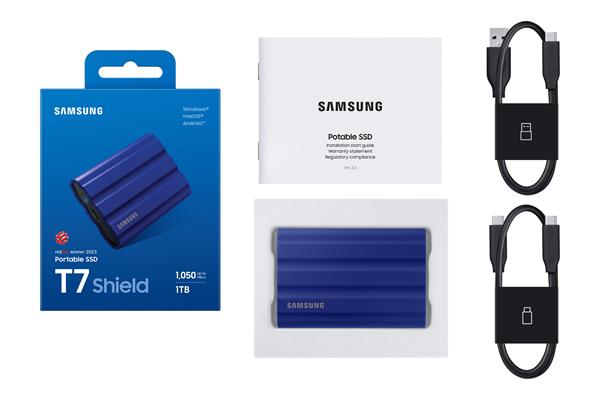 Samsung externý SSD T7 Shield 1 TB modrý 